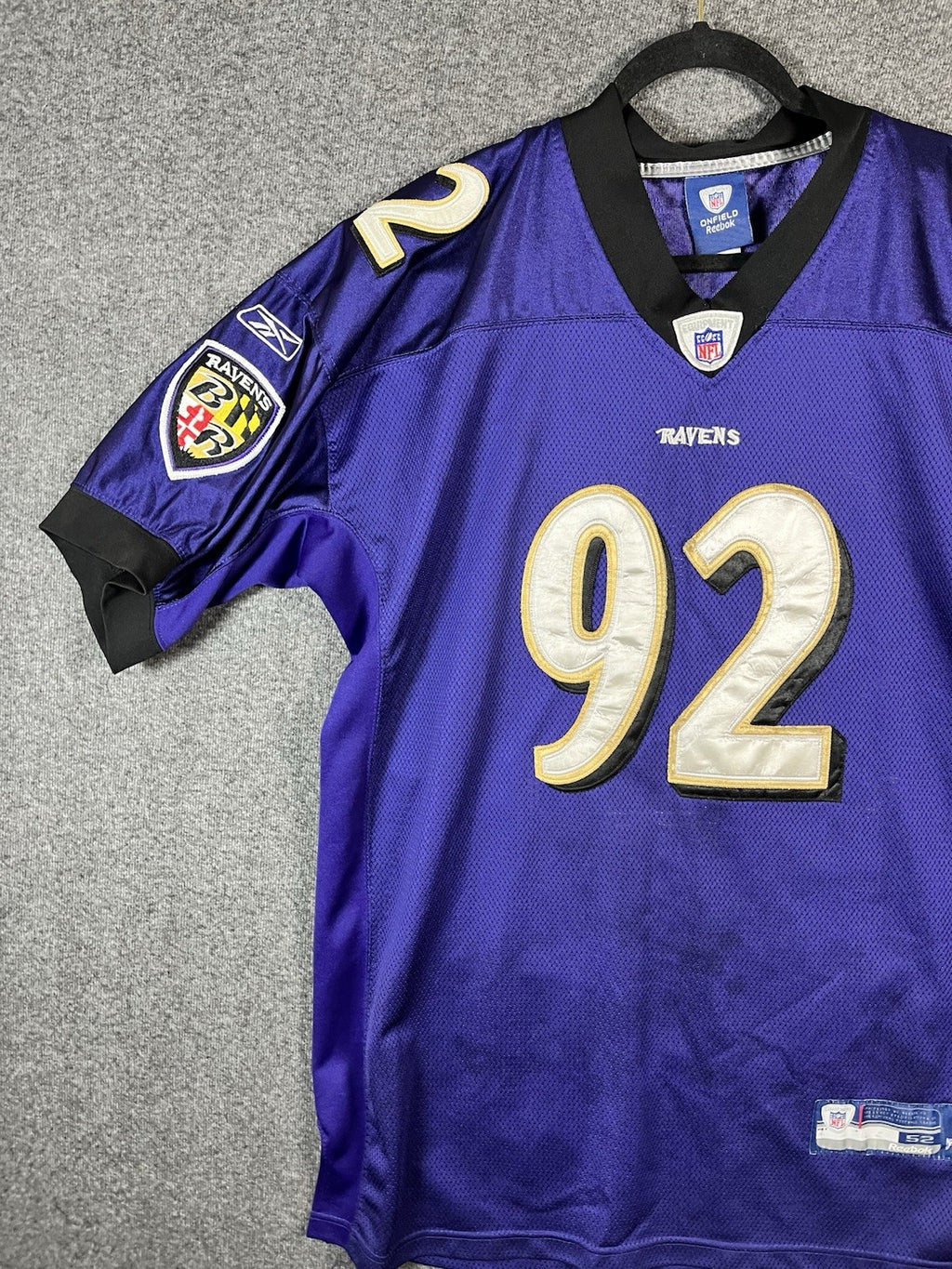 Haloti Ngata #92 Baltimore Ravens Purple Reebok On Field Jersey Size 52 Stitched