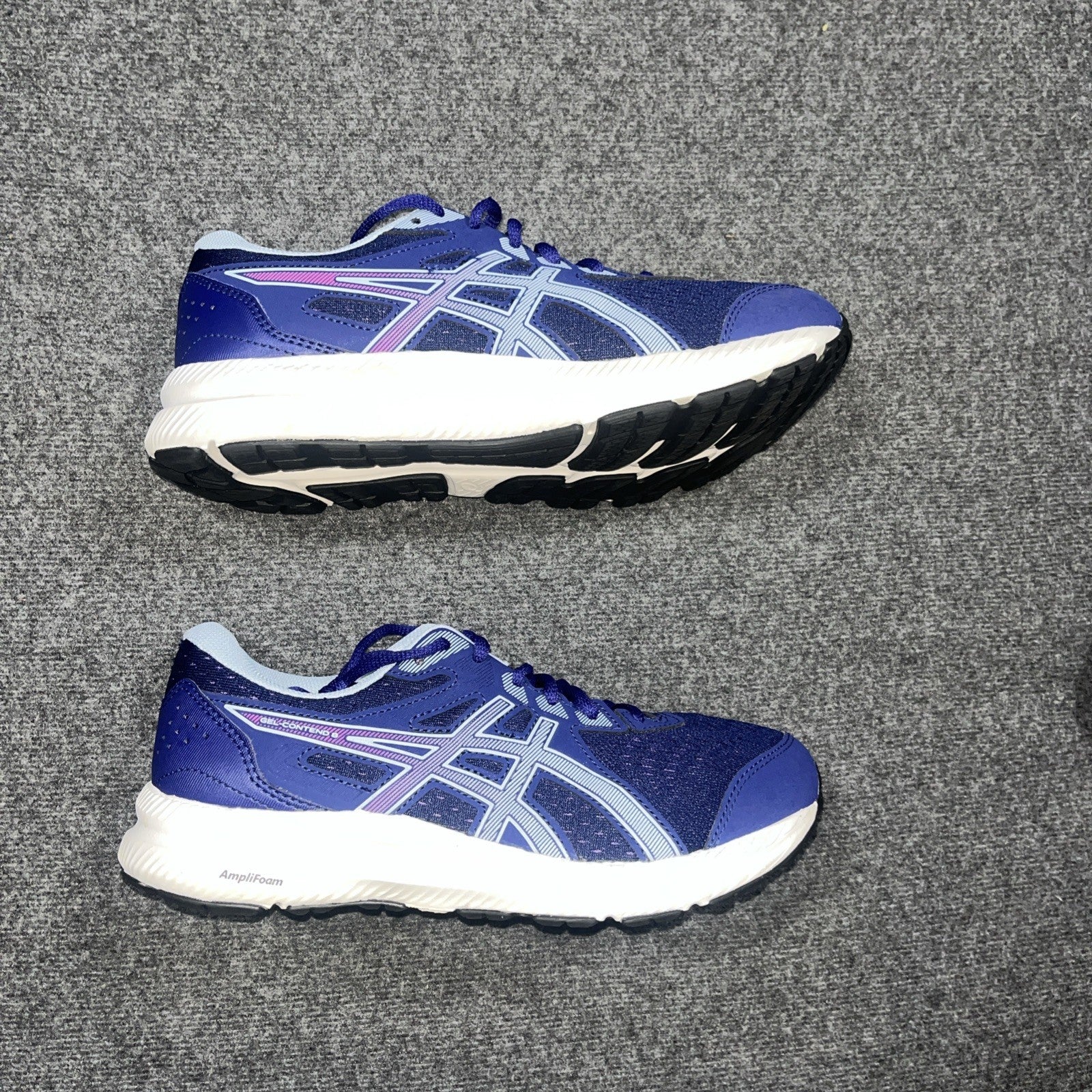 Asics  Gel Contend 8 Women Sz US 7 Purple Blue Amplifoam Running Shoes 1012B320