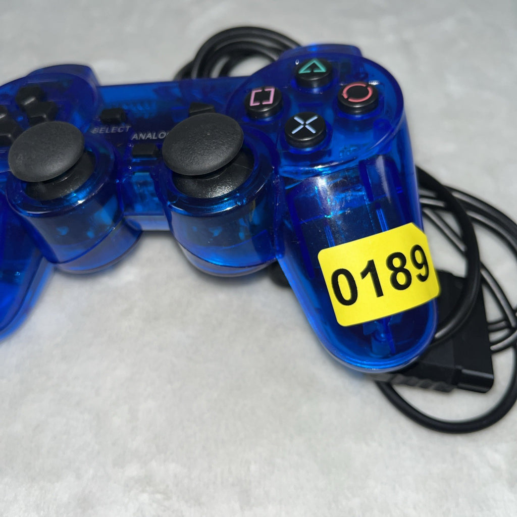 PS2 Controller Compatible with Sony Playstation 2 & Ps1 / Psone, Blue Untested