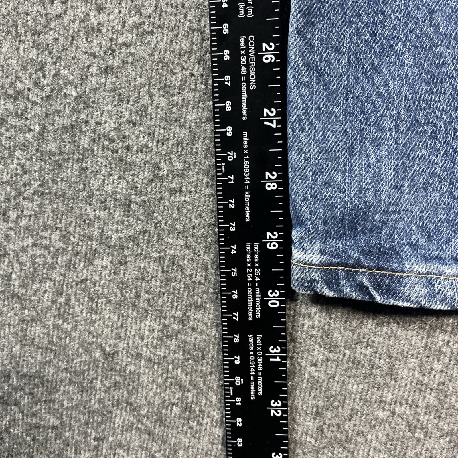 Wrangler premium denim men’s straight leg blue size 29×30 regular fit button zip