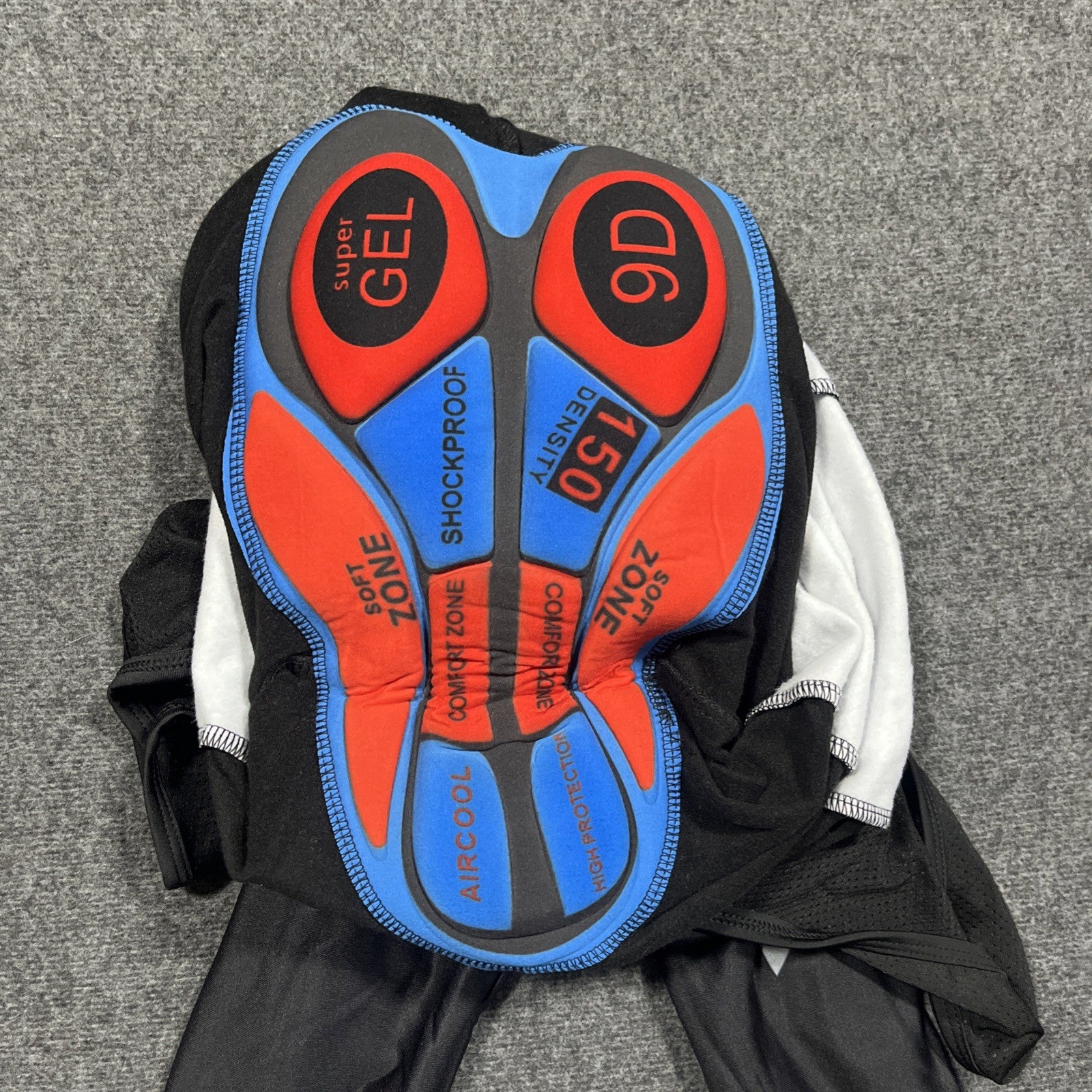 Strava Black Anti Shock Gel Impact Shockproof Cushioned Cycling Stretch Bib Med