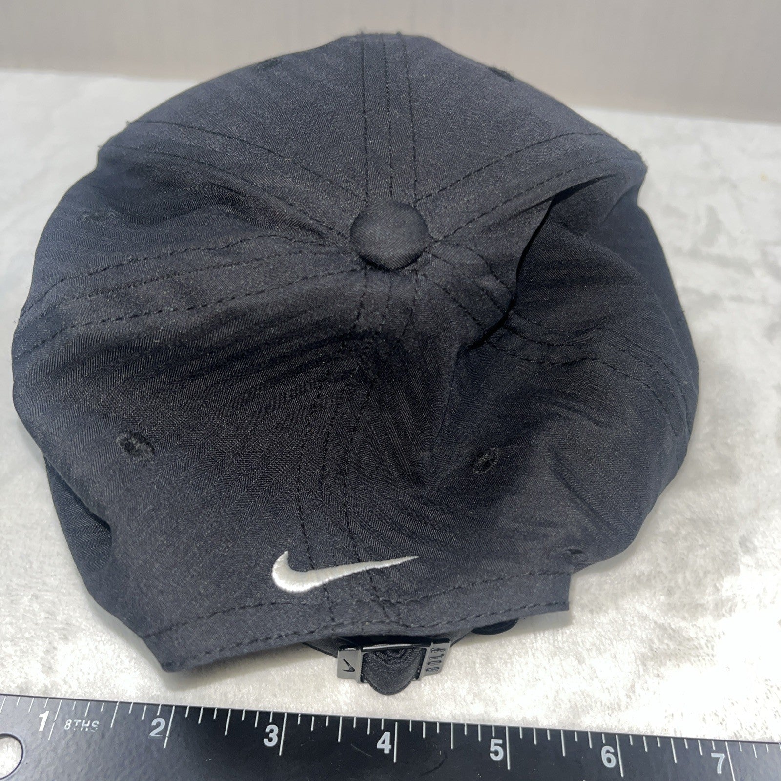 nike golf adjustable strapback hat cap Black Men’s White Check 