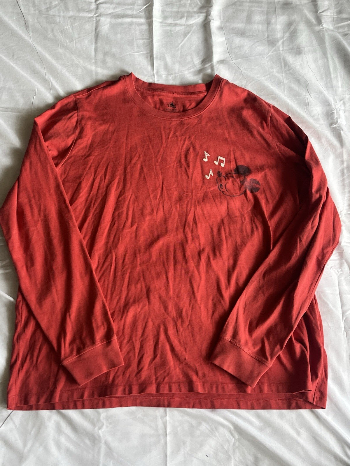 Mickey Mouse Long Sleeve Shirt One And Only Red Size XXL