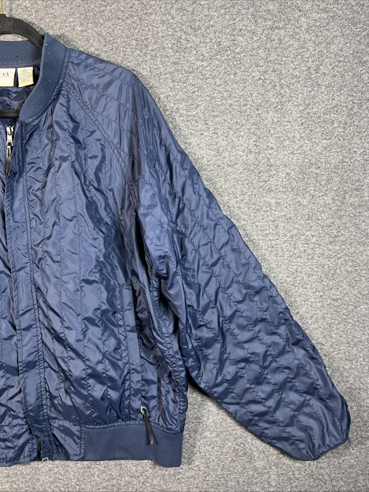 Armani exchange men’s bomber jacket Blue vintage Full zip extra large