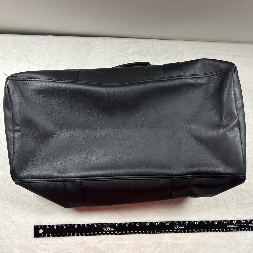 Brooklyn Nets Duffel Bag Black Leather New 