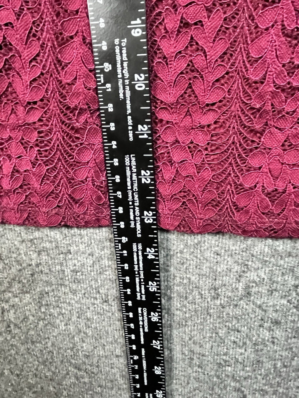 Fashion Nova long-sleeve, off-the-shoulder, magenta lace mini dress Medium 