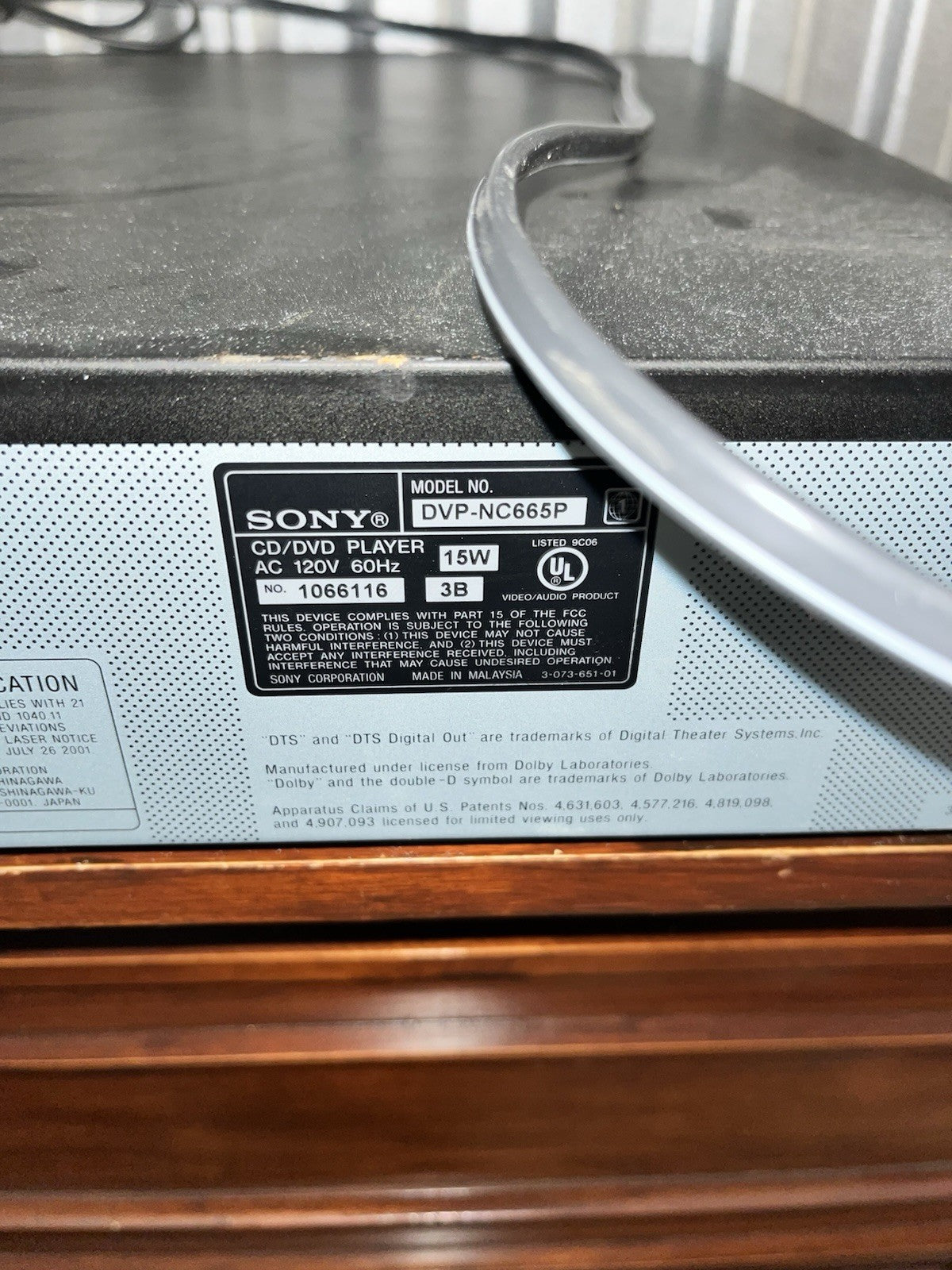 Sony DVD Player 5-Disc Changer DVP-NC665P No Remote Tested Works