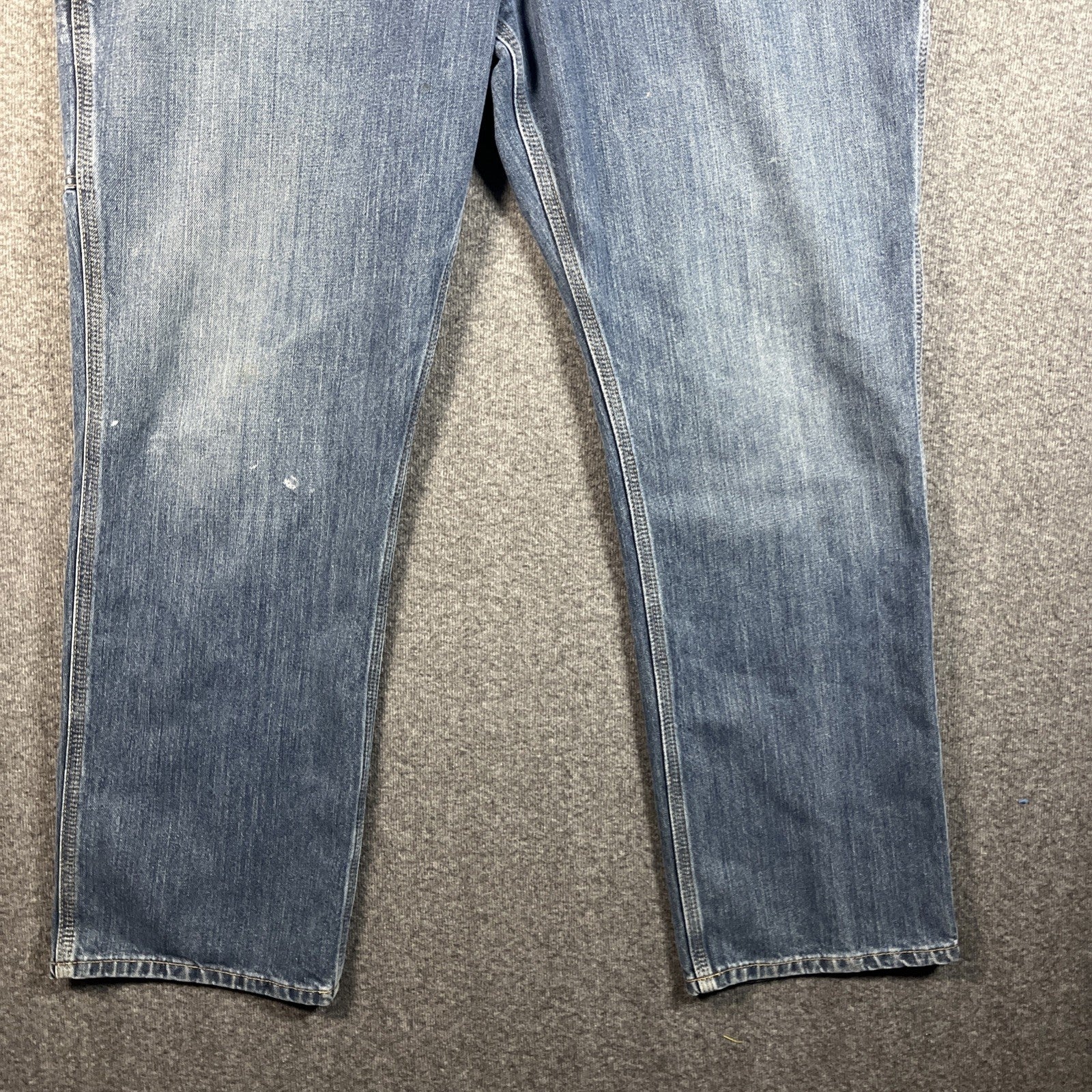 Carhartt Jeans Mens 42x32 Relaxed Fit Workwear Carpenter Utility Pockets Denim