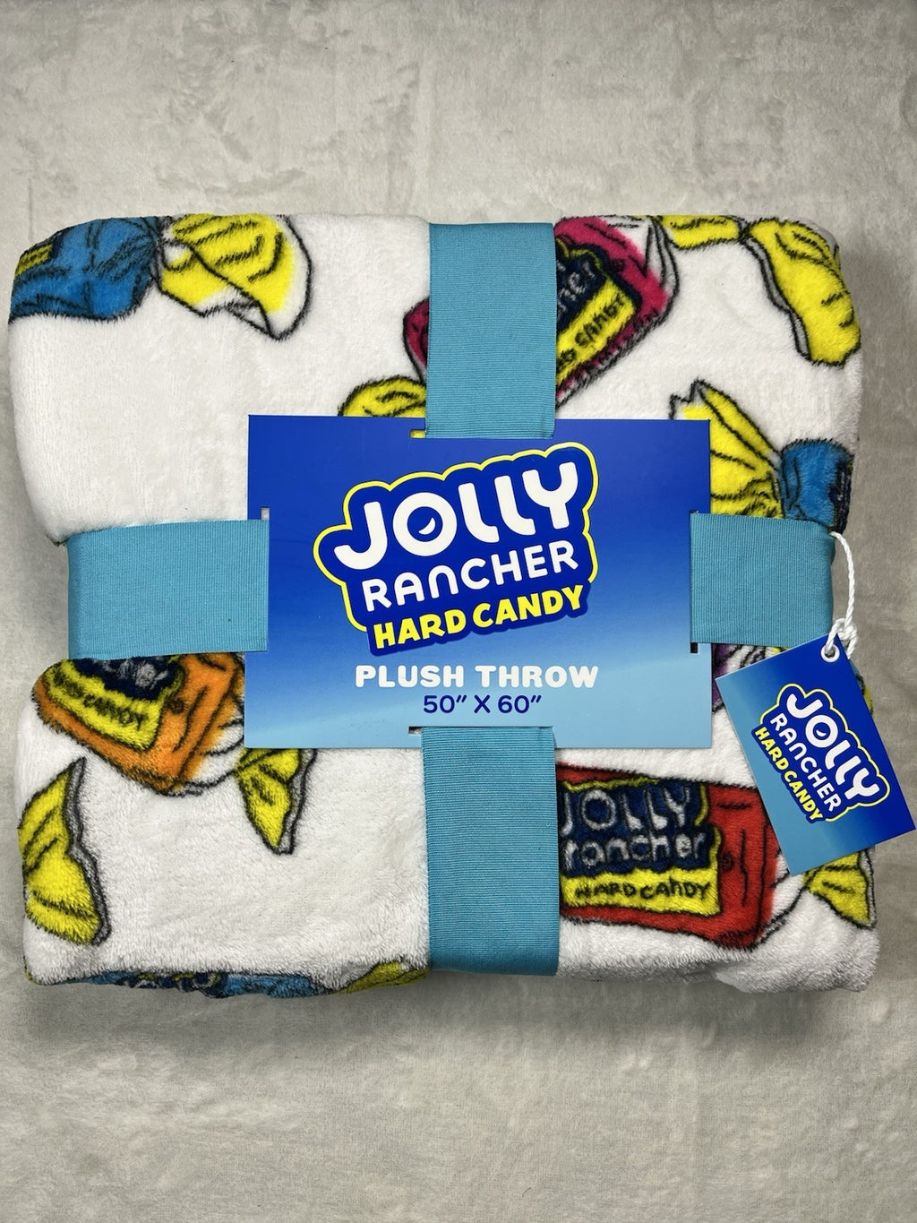 Jolly Rancher Candy Logo Plush Throw Blanket 50” X 60” Official Licensed NWT
