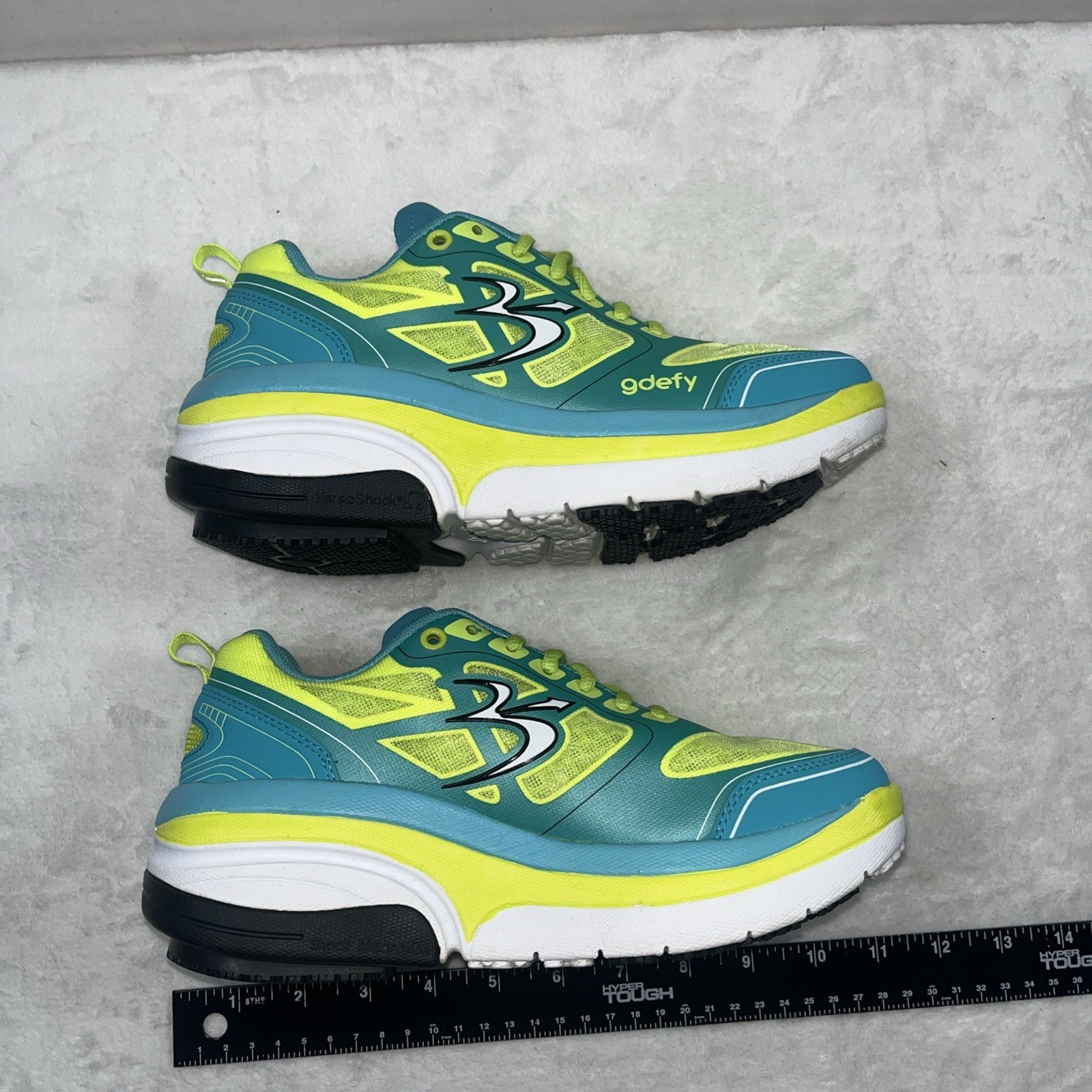 Gdefy ION Womens Gravity Defying Comfort Shoes Green And Blue Wallking Size 7 
