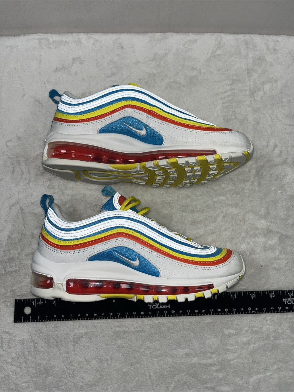 Nike Air max 97 Summer Pack Youth Size 4Y Green Yellow Blue Red White Good Cond