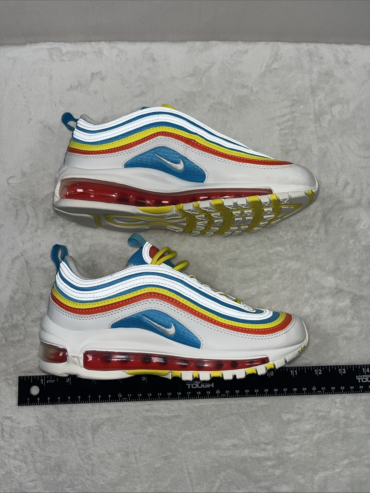 Nike Air max 97 Summer Pack Youth Size 4Y Green Yellow Blue Red White Good Cond