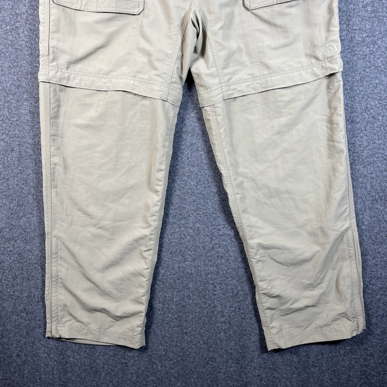 The North Face Tan Belted Nylon Convertible Hiking Cargo Pants/Short Men Size XL