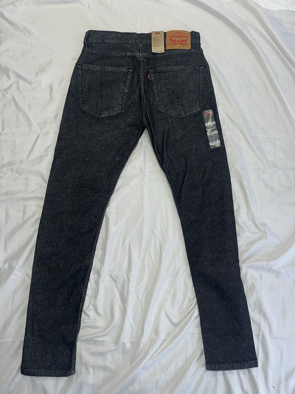 Men's Levi's Jeans 512 Slim Taper 30x32 Black Denim Stretch Cotton Pockets