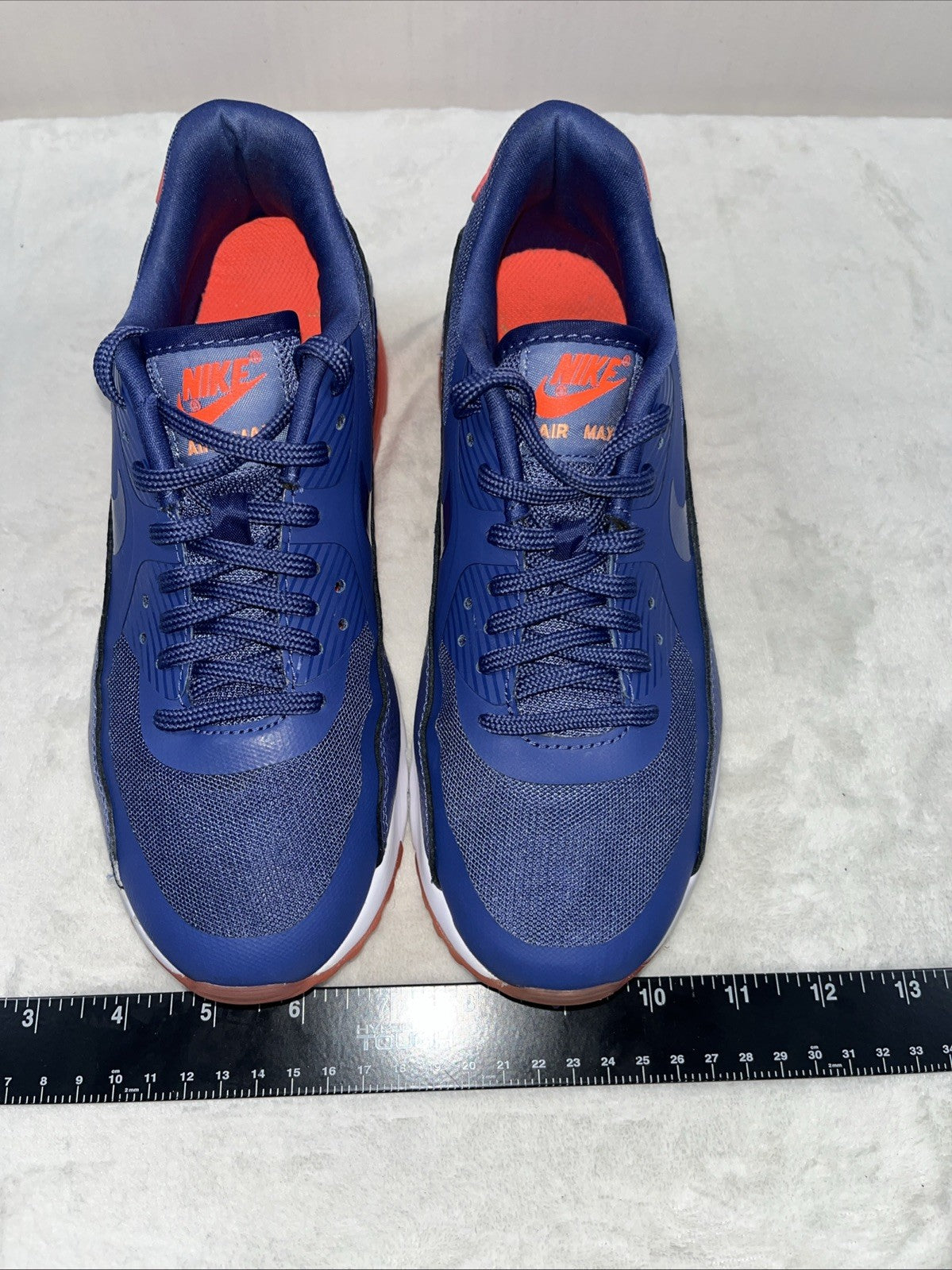 Nike Air Max 90 Essential Blue White Womens Athletic Shoe Size 7.5 Lace Up 