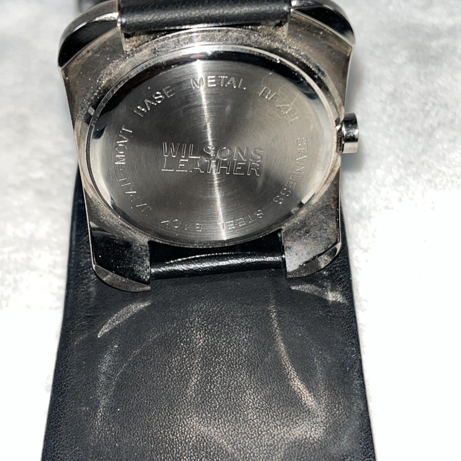 Wilson’s leather vintage black/silver genuine leather adjustable watch