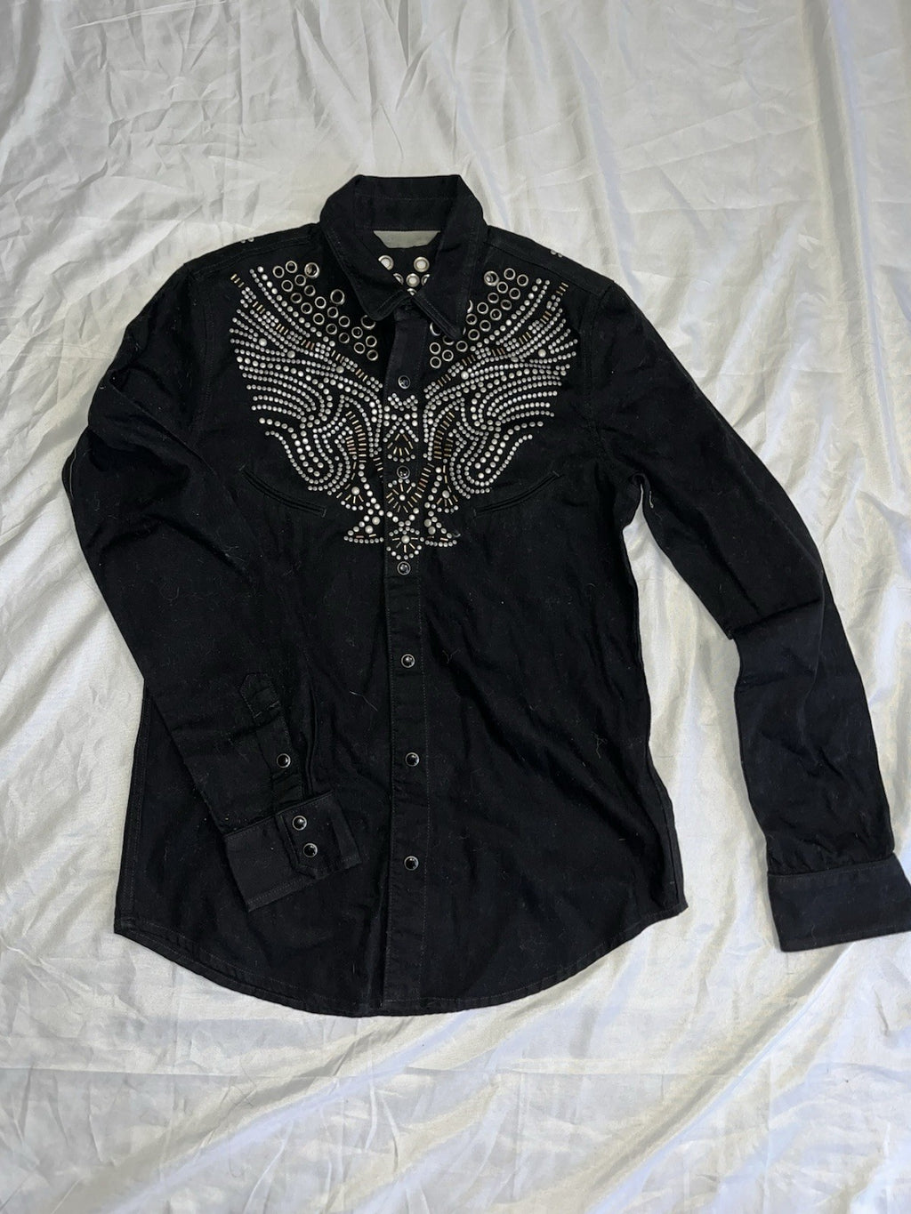Vintage Mother Shirt Western Women’s Black Button Down Medium Long Sleeve