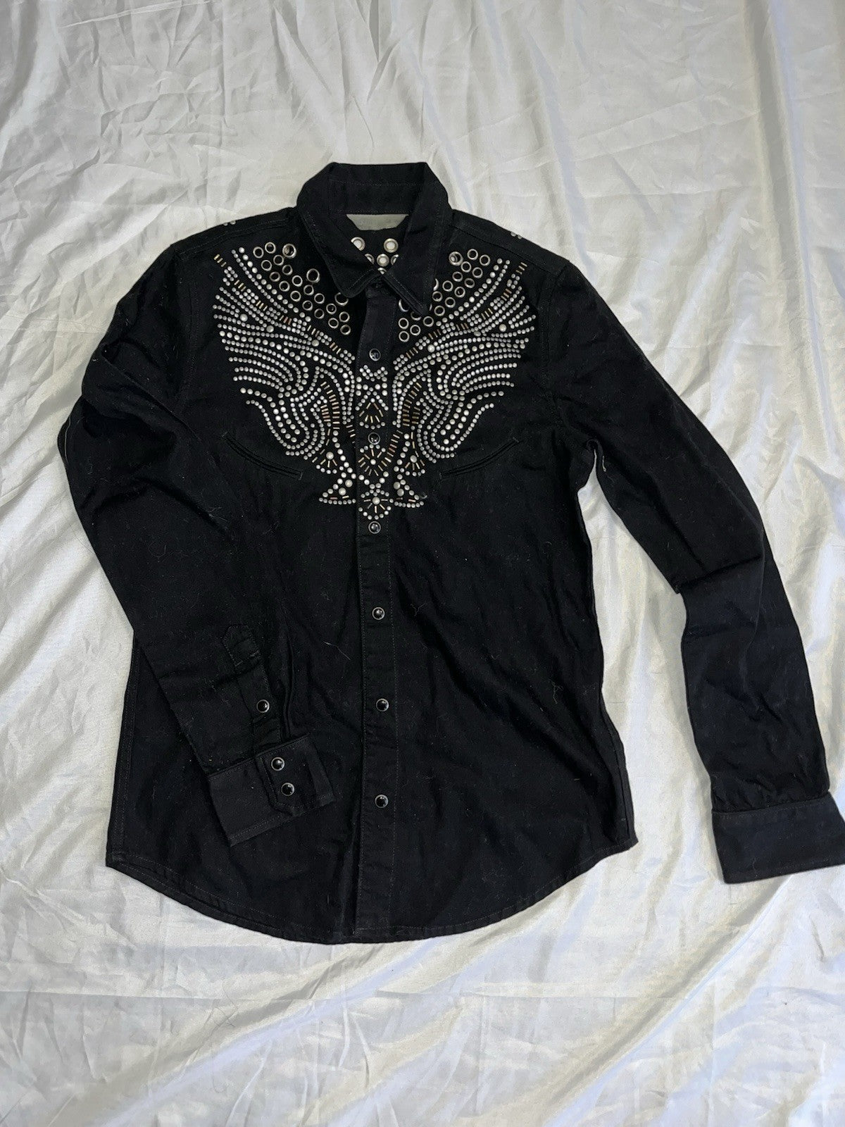 Vintage Mother Shirt Western Women’s Black Button Down Medium Long Sleeve
