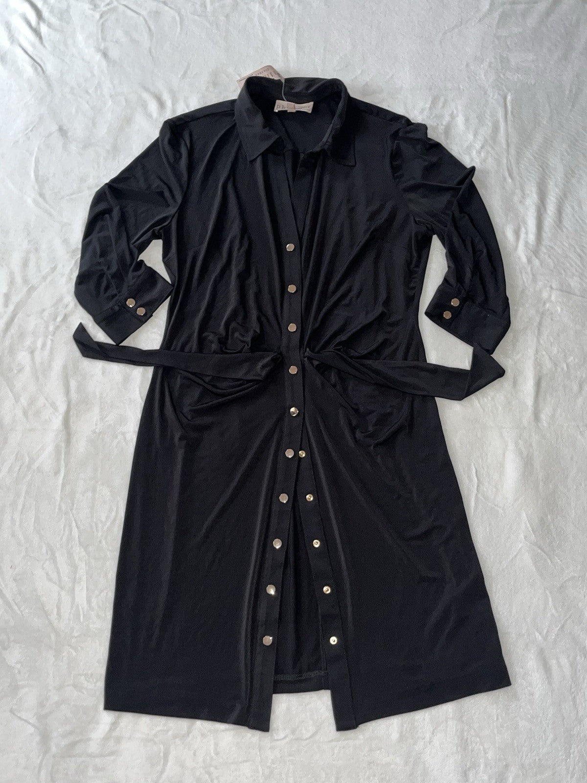Philosophy Dress Button Down Women’s Black Size Medium 