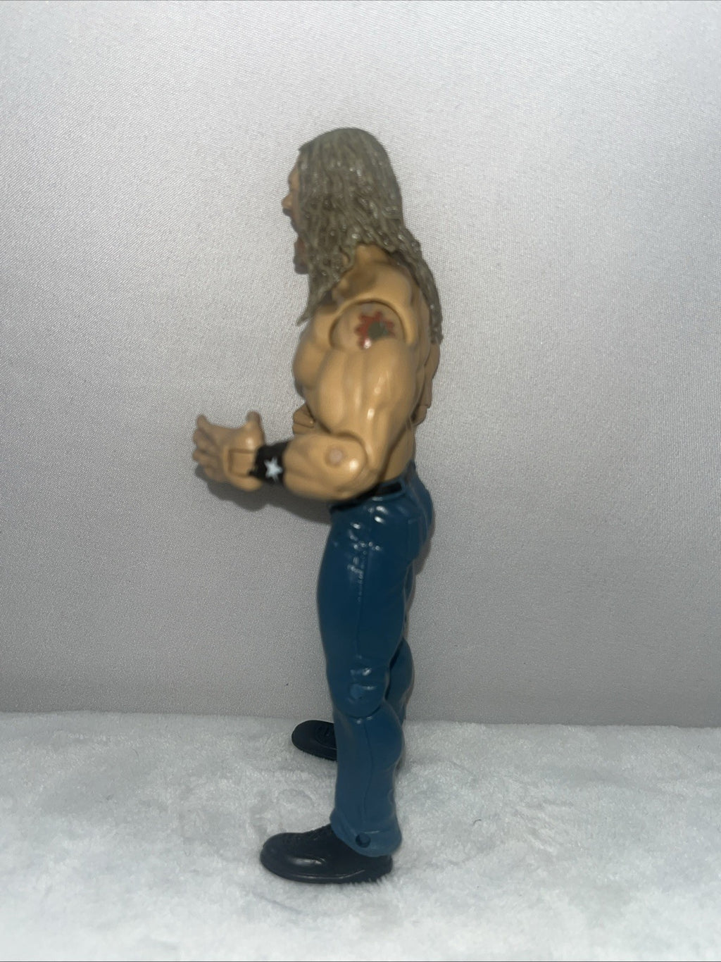 Jakks Pacific WWE action figure Edge 2003 Blue Jeans Long Hair No shirt 