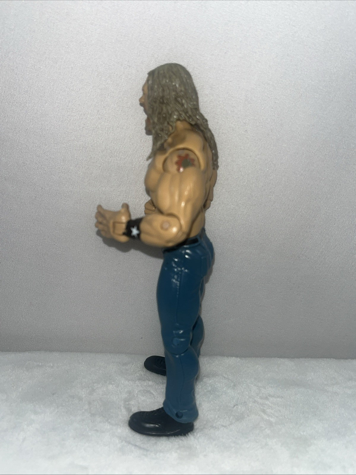 Jakks Pacific WWE action figure Edge 2003 Blue Jeans Long Hair No shirt 