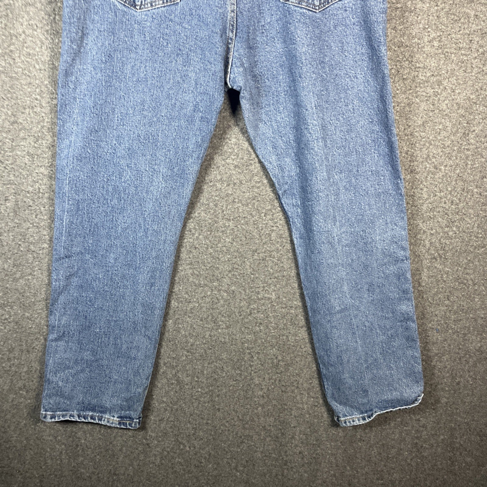 Wrangler Straight Fit Jeans Mens 36x30 Blue Denim Cotton Button Front Zip Fly