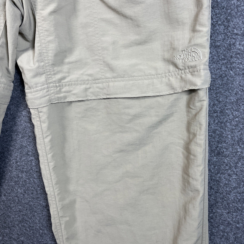The North Face Tan Belted Nylon Convertible Hiking Cargo Pants/Short Men Size XL