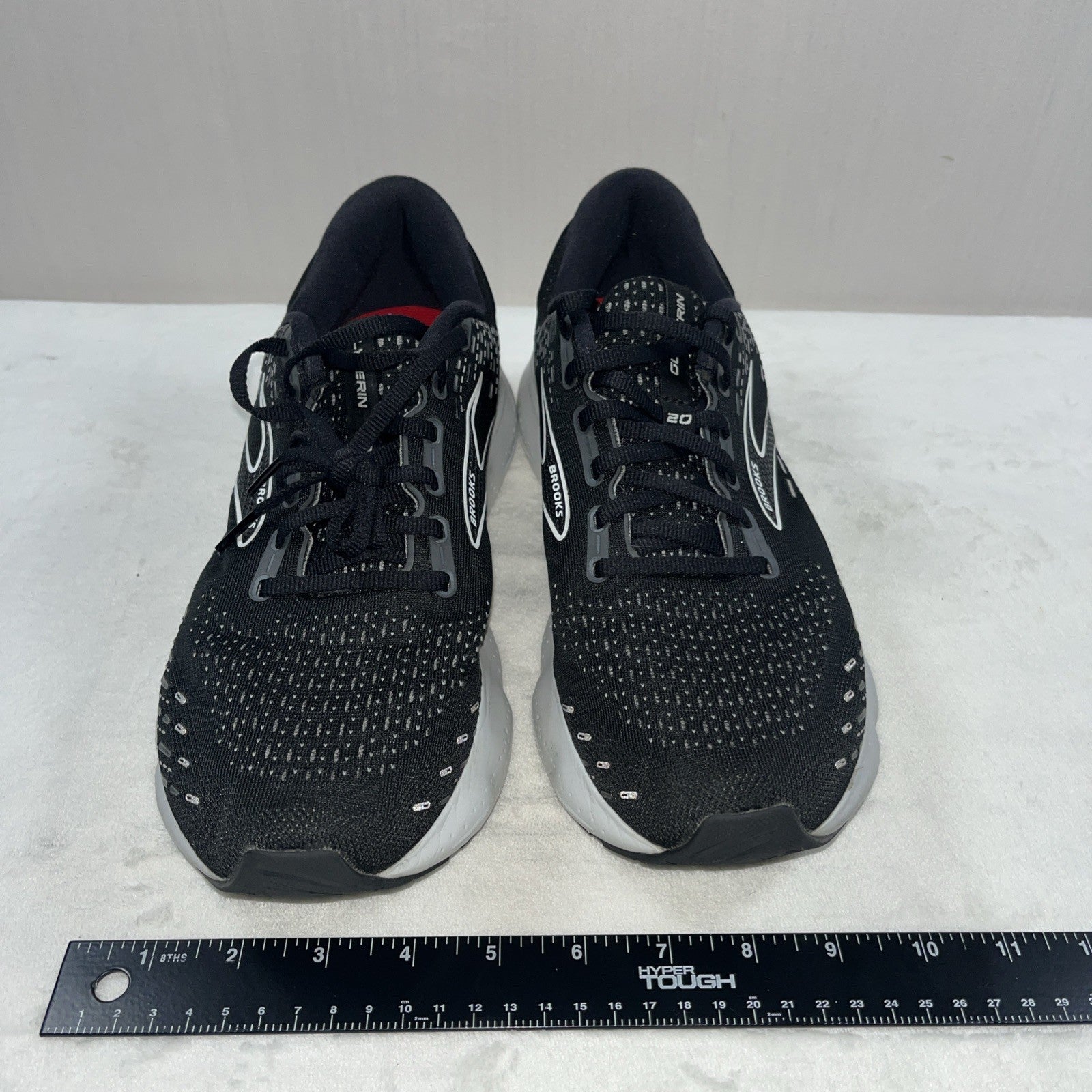 brooks glycerin 20 womens Running Shoes Size 11.5 Black White Gray Lace Up 