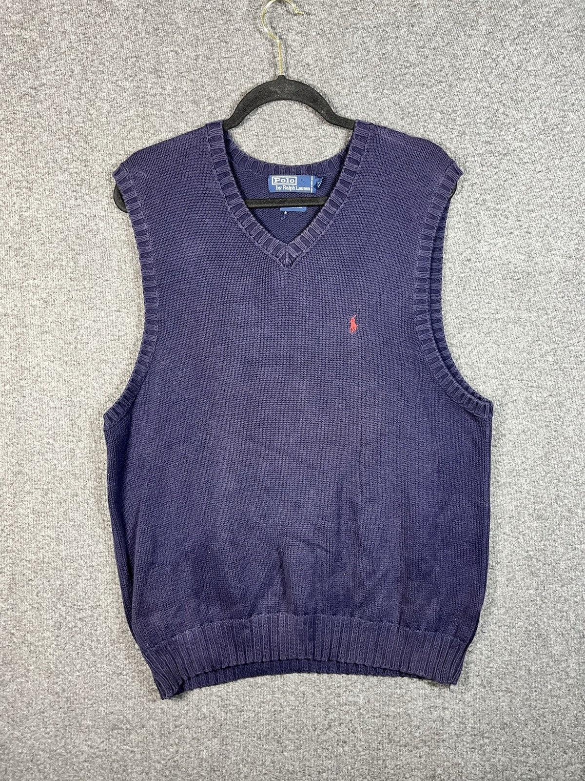 Polo Ralph Lauren Pima Cotton Sweater Vest Navy Blue Men’s Size XL Sleeveless