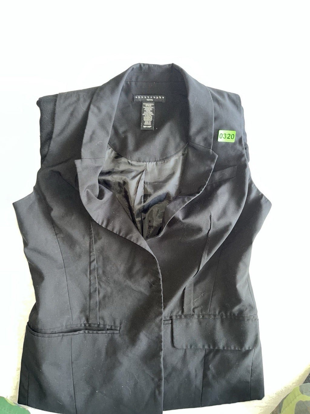 Apostrophe Vest Womens Petite Black Medium Petite Button Close 