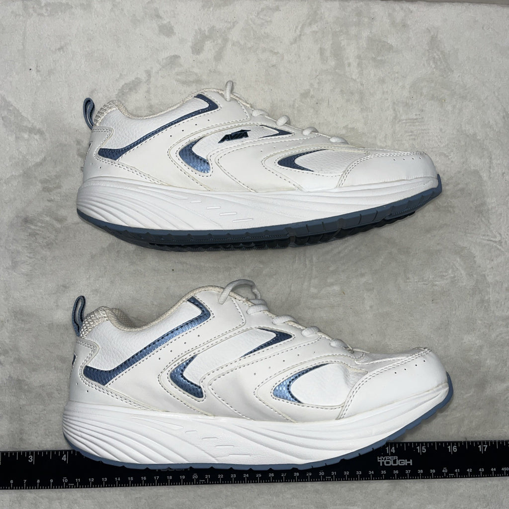 Avia Women’s Athletic Walking And Toning Shoes White Blue Size 8.5 
