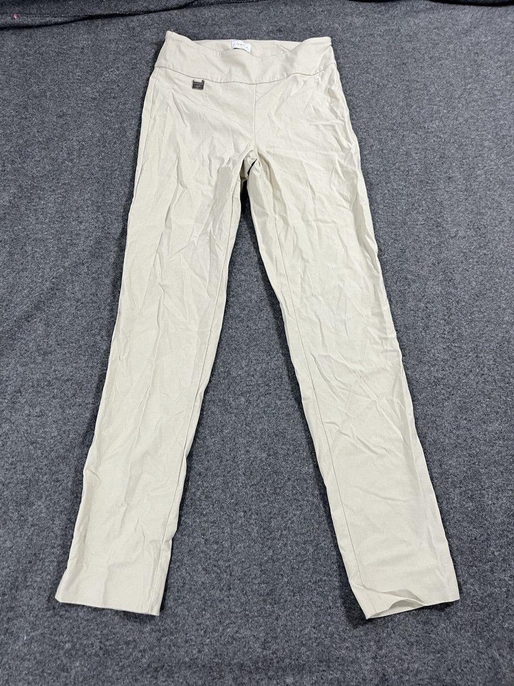 Lisette Womens Cream Elastic Waist Pull On Linen Classic Capri Pants Size 4