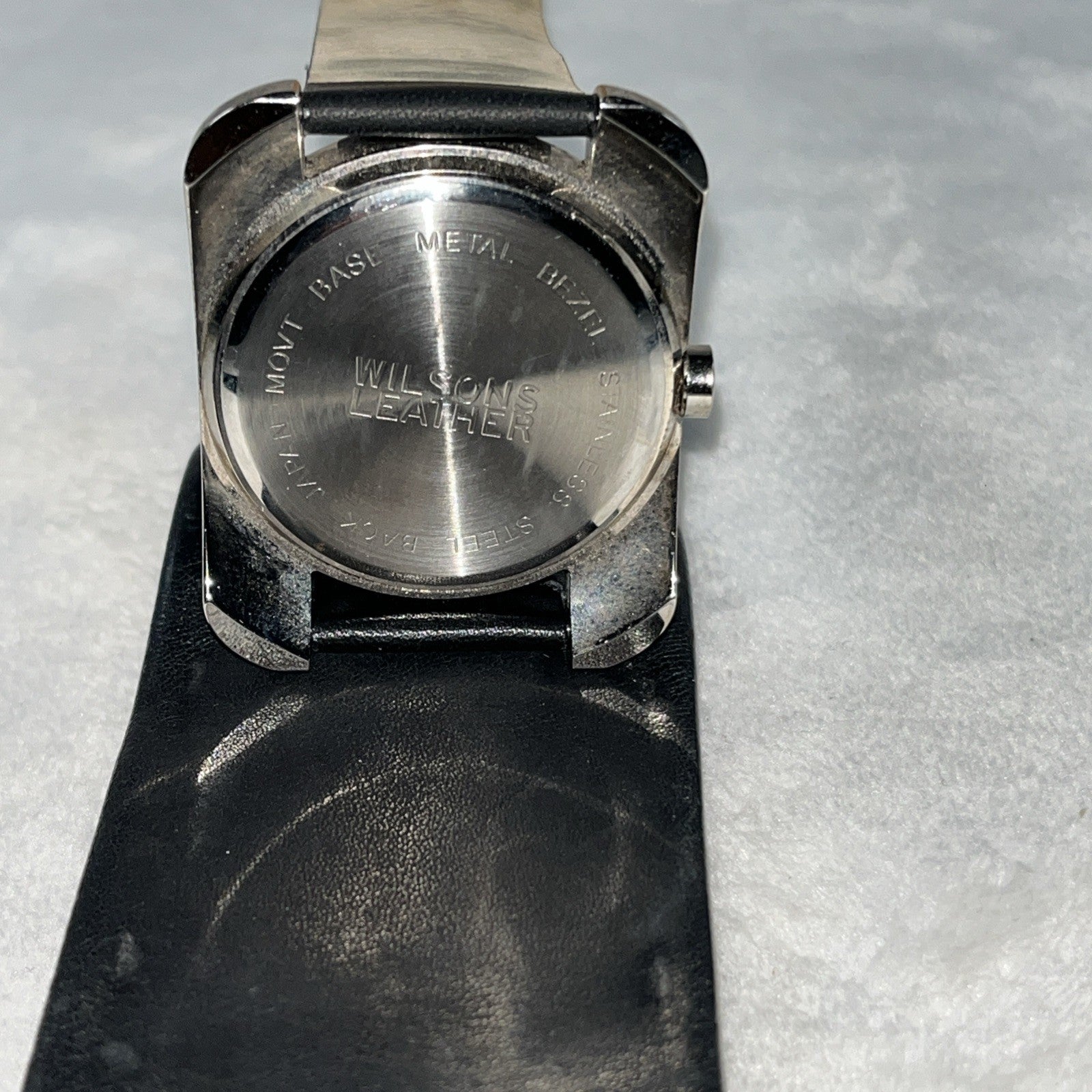 Wilson’s leather vintage black/silver genuine leather adjustable watch