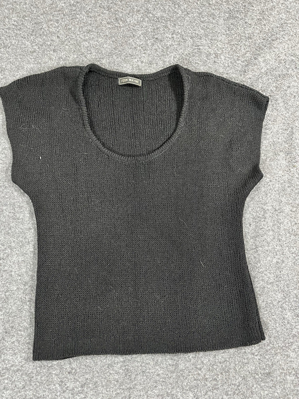 Fern Wayne Black Cashmere Pullover Vest Women’s Black Size Small