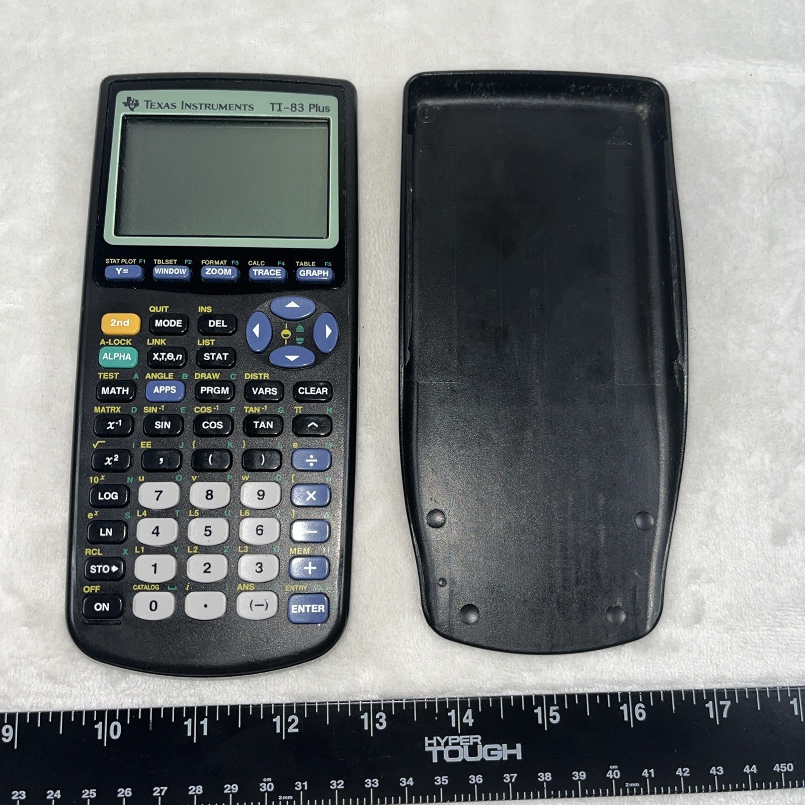 Texas Instruments TI-83 Plus Black Graphing Calculator w/ Cover For Parts