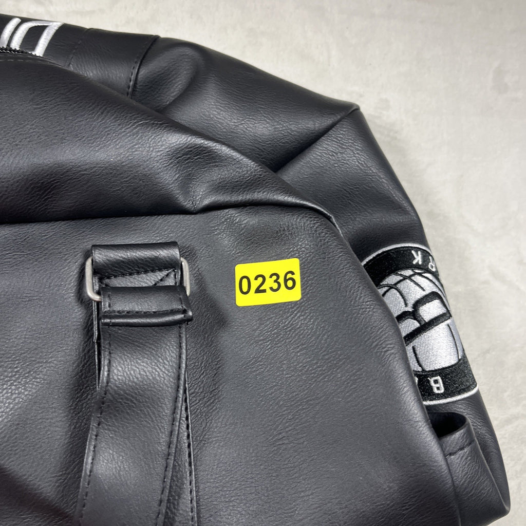 Brooklyn Nets Duffel Bag Black Leather New 