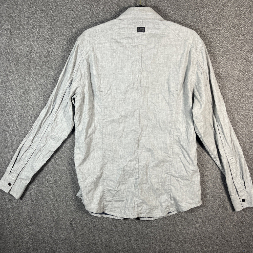 G star RAW men’s cargo shirt gray extra large button up polo longsleeve