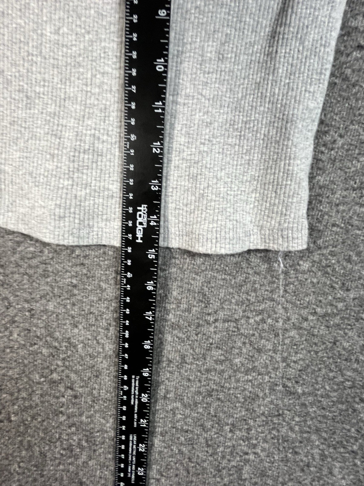 Ambiance grey ribbed off-shoulder long-sleeve top M Regular Fit Pullover 