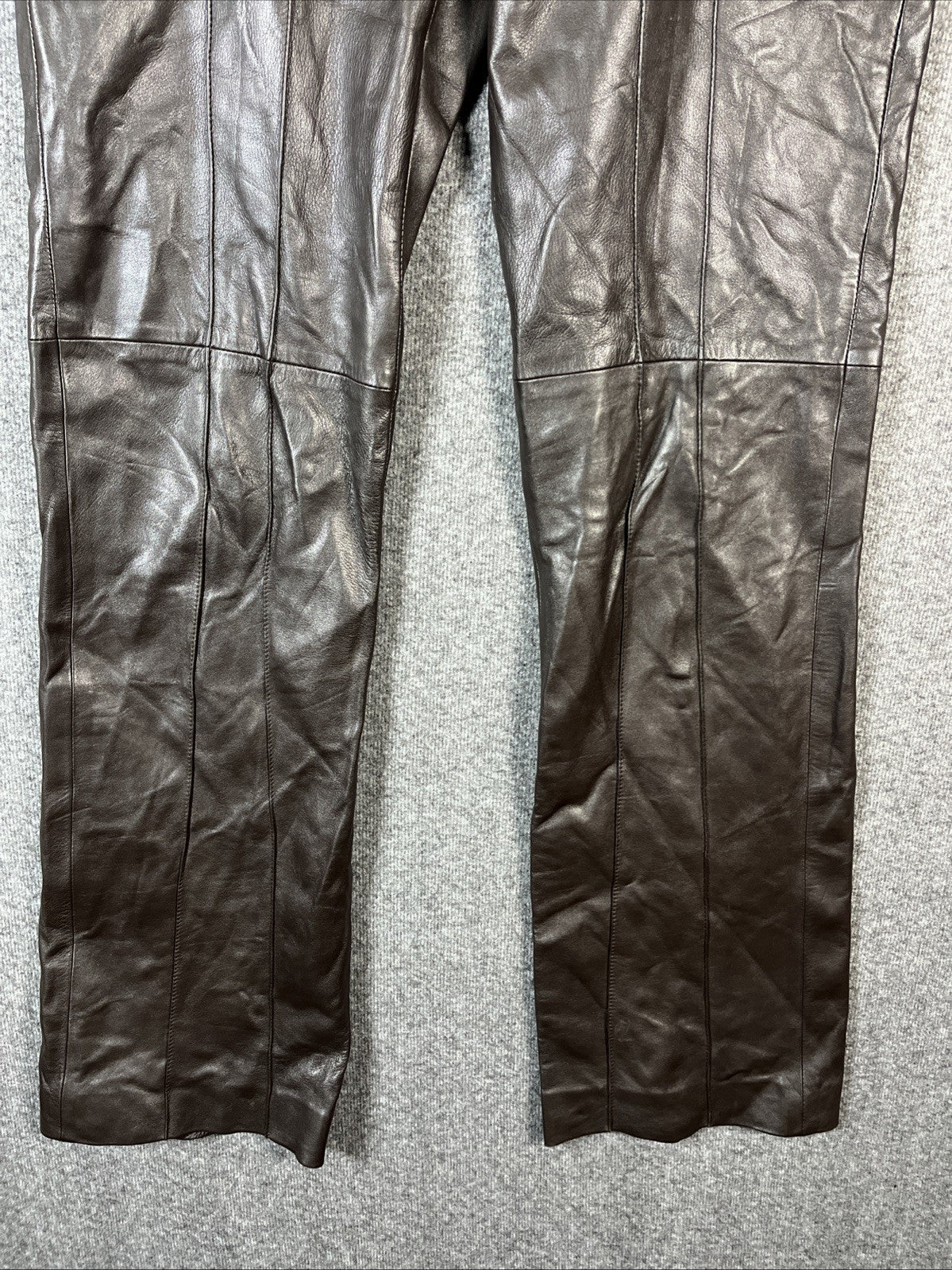 Carlisle women’s leather pants boot cut US 4 UK 8 brown