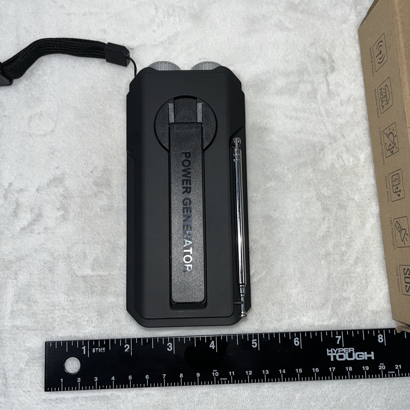 Emergency Solar Hand Crank Weather Radio 2000mAh Power Bank Charger Flash Light