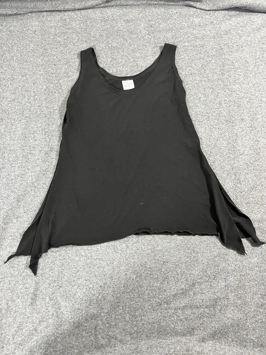Women’s Planet Tank top shirt  Black Size L Cotton Flared Bottom