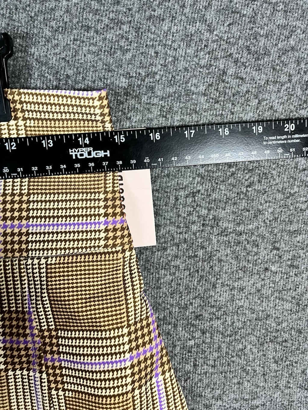 Missguided Skirt Women’s Plaid Brown Short Size 6 Zip 
