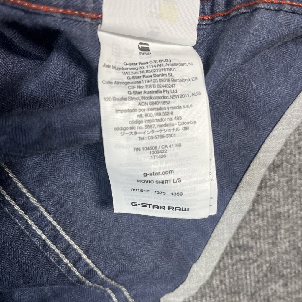 G star RAW men’s cargo shirt gray extra large button up polo longsleeve