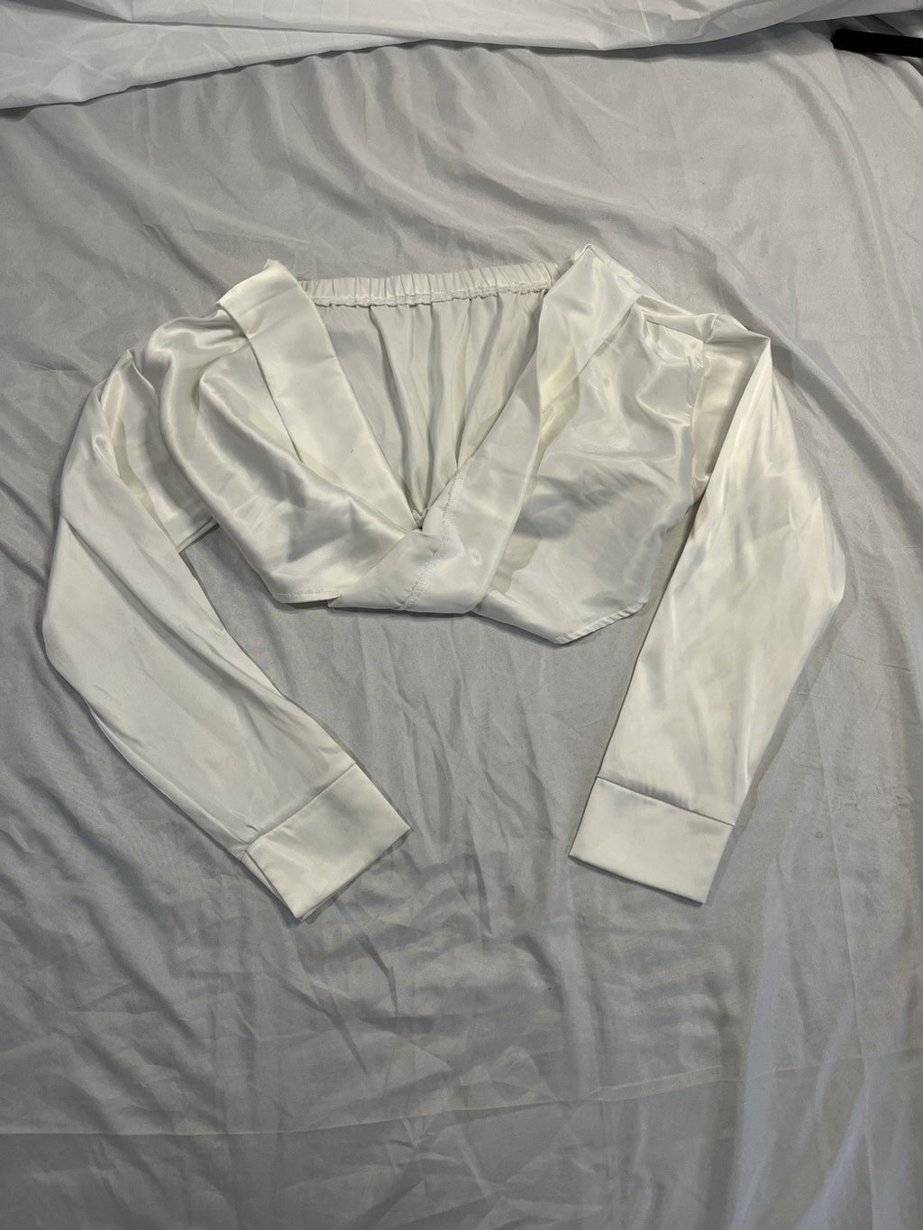 Sheer White Crop Top Women’s Size Medium