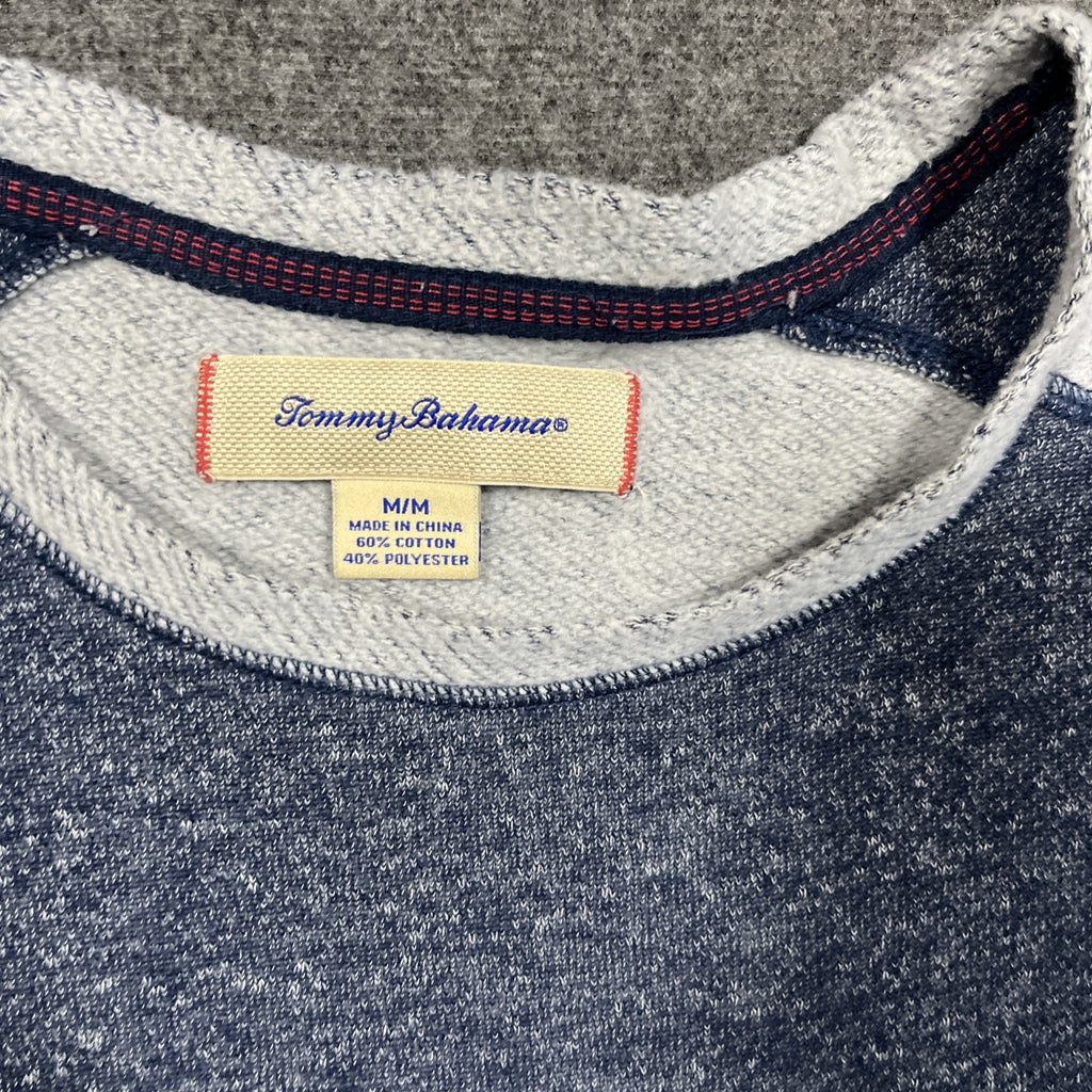 Tommy Bahama Sweater Mens XL Blue Knit Pullover Lightweight Sweatshirt Adult A4