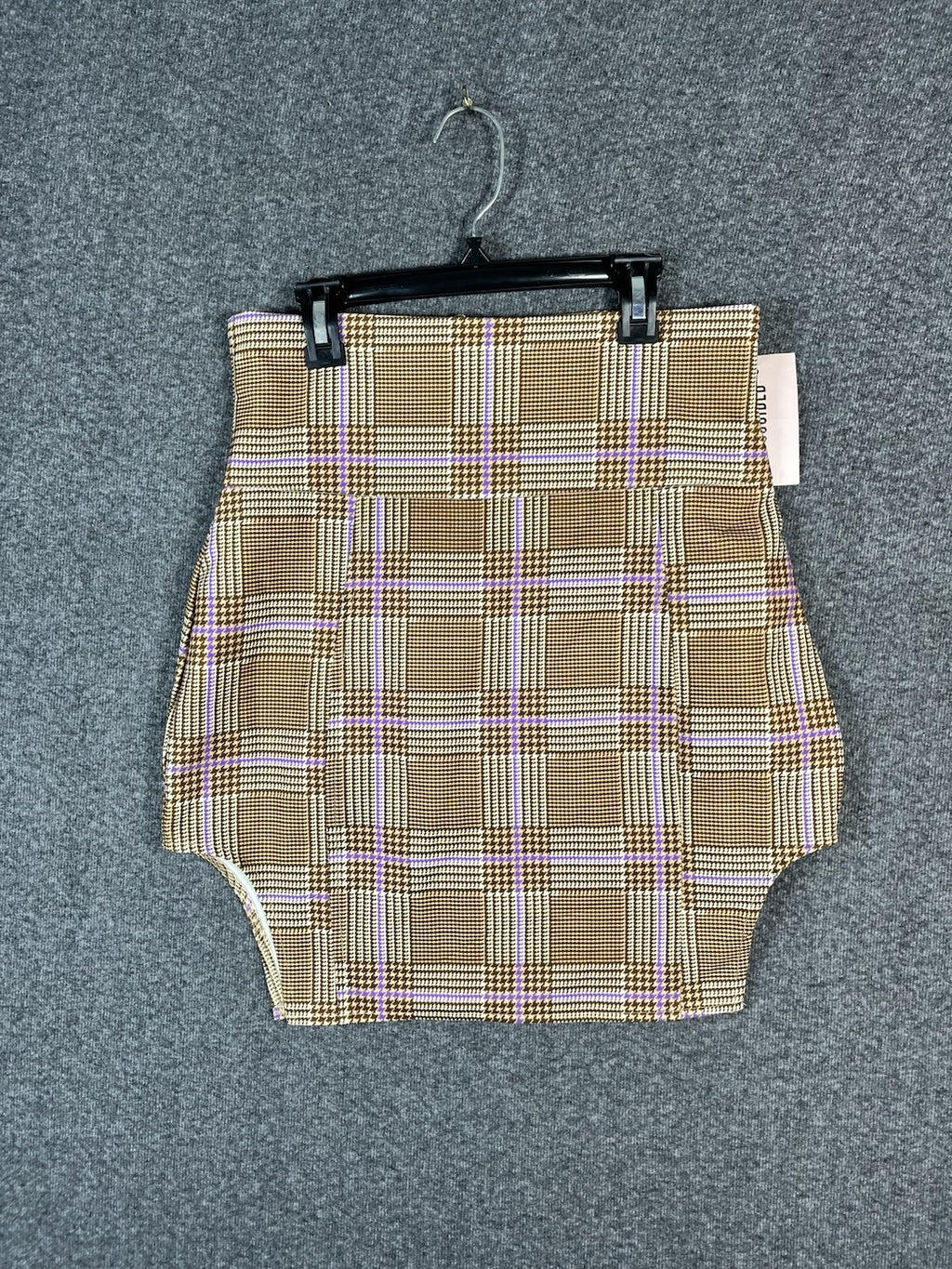 Missguided Skirt Women’s Plaid Brown Short Size 6 Zip 