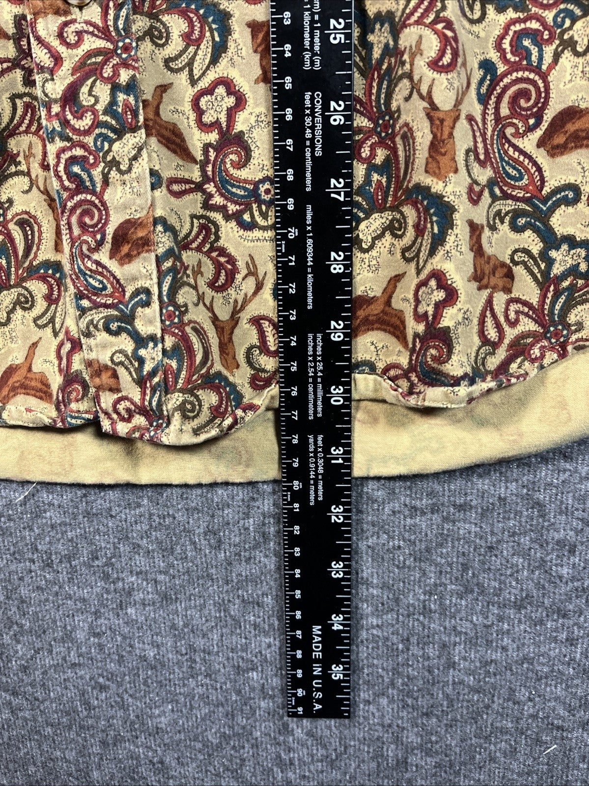 vintage Banana Republic button-down shirt Paisley Animal Safari &Travel Co. L 
