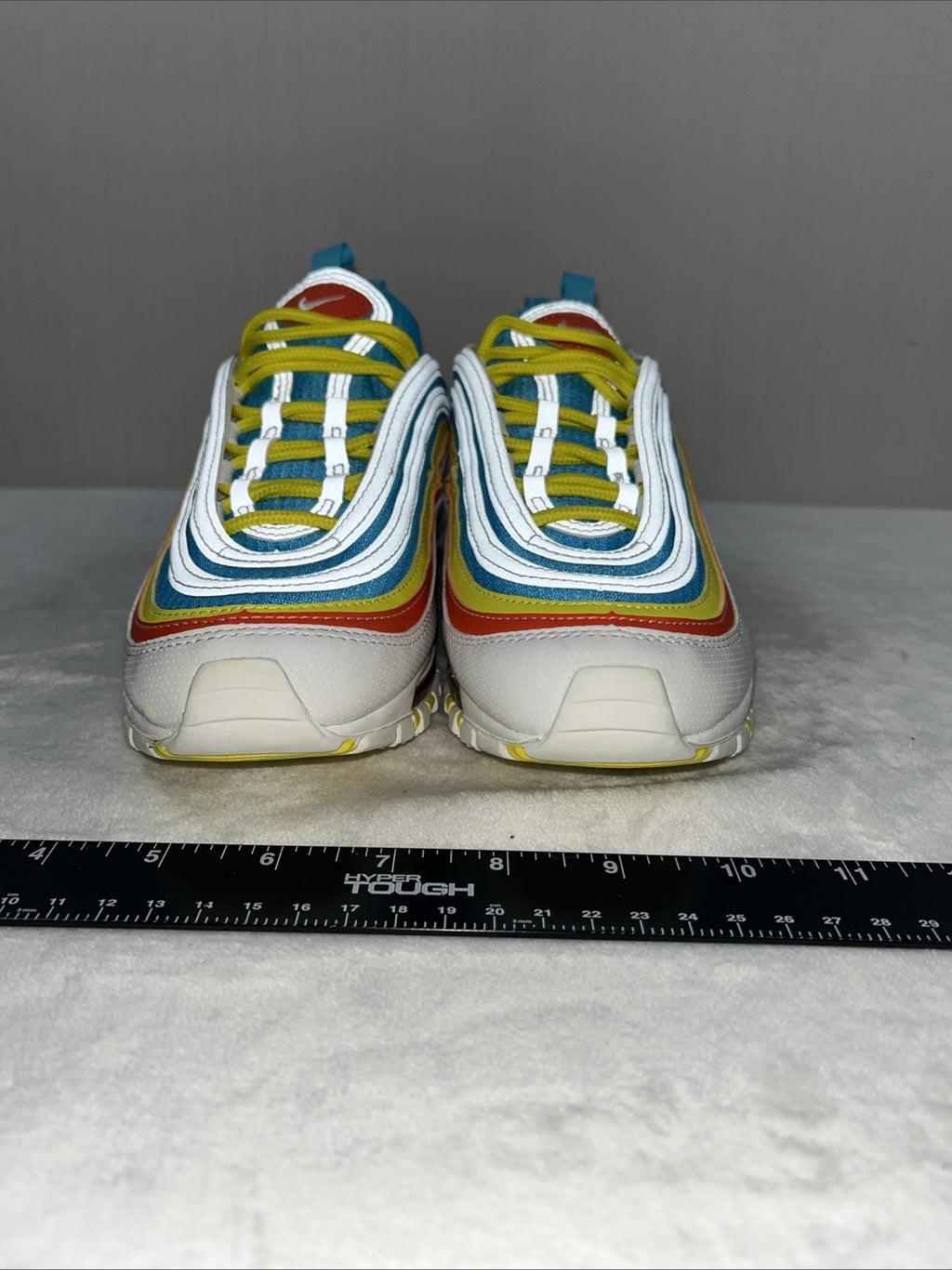 Nike Air max 97 Summer Pack Youth Size 4Y Green Yellow Blue Red White Good Cond