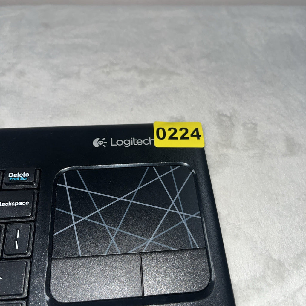 Logitech K400r Keyboard Black QWERTY untested Wireless Mouse Pad 