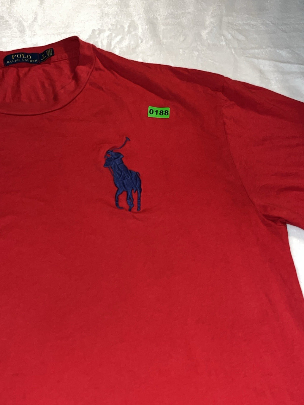 Polo Ralph Lauren T Shirt Big Horse Crew Neck Red Men’s Size XL